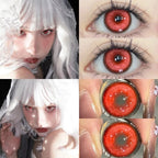 Mill Creek 1Pair Hot Selling Cosplay Color Contact Lenses for Eyes Red Lenses Degree 0 to -8.00 Anime Beauty Pupil Fast Shipping