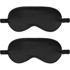 2-Pack Silk Sleep Mask - Elastic Blackout Eye Mask & Blindfold for Full Night'S Sleep, Light Blocking, Adjustable Strap