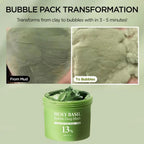 Holy Basil Bubble Cleansing Mask Exfoliating Hydrating Oil Control Natural Formula Long-lasting Moisturizing Gentle Skin Care