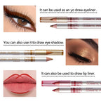 12 Color Eyeliner, Durable Smoked Punk Style Eyeliner, Waterproof, High Pigment, Pearl Luster Eye Shadow Stick