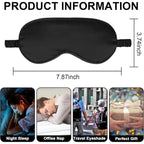 2-Pack Silk Sleep Mask - Elastic Blackout Eye Mask & Blindfold for Full Night'S Sleep, Light Blocking, Adjustable Strap