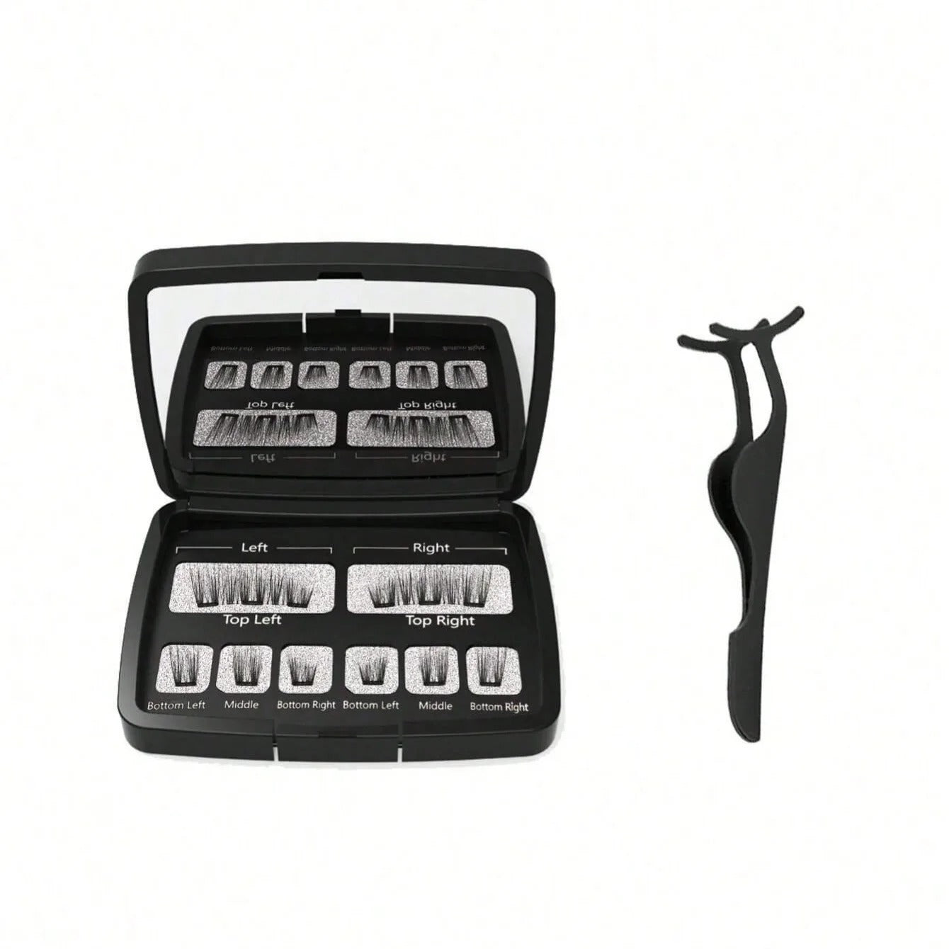Magnetic Eyelashes Natural Look (No Eyeliner Needed) 3 Magnets Magnets Clusters Double Strips Clip On Easy Reusable (Very Natura